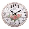 Ceas de perete Paris roses, diam. 34 cm, lemn