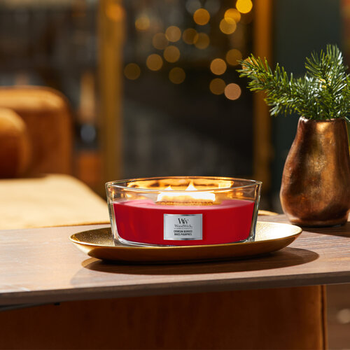 WoodWick Vonná sviečka loď Crimson Berries, 453 g