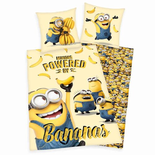 Herding bombažna posteljnina Minions, 135 x 200 cm, 80 x 80 cm