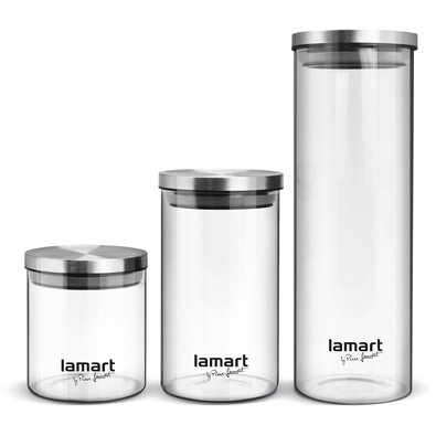 Lamart LT6025 3-delni set steklenih posod Peut