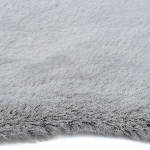 Sztuczne futerko Catrin jasnoszary, 60 x 90 cm