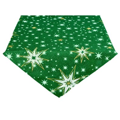 Świąteczny obrus Gwiazdy zielony, 85 x 85 cm