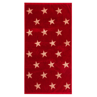 Ręcznik Stars czerwony, 50 x 100 cm
