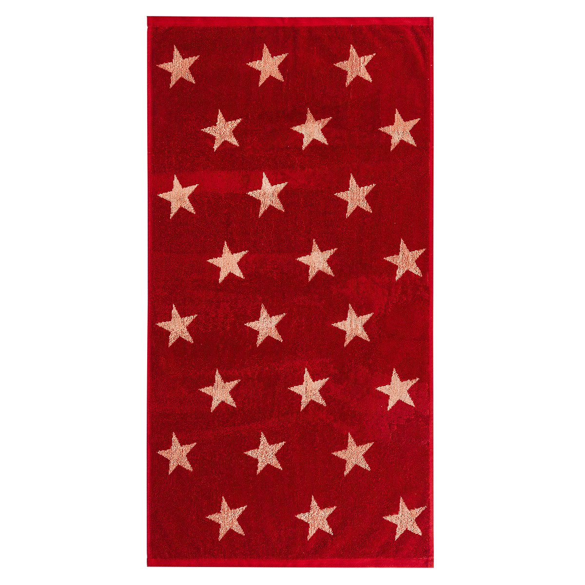 JAHU Ručník Stars červená, 50 x 100 cm