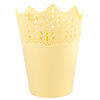 Plastový obal na kvetináč Čipka 15 cm, žltá