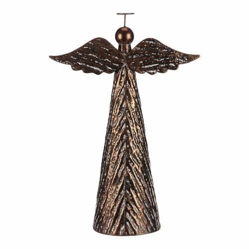 Decorație metalică de Crăciun pentru așezat Înger, mărime XL, cupru