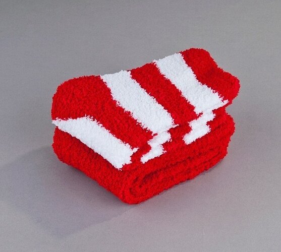 Sada 2 párov ponožiek na spanie Batepo, červené, biela + červená