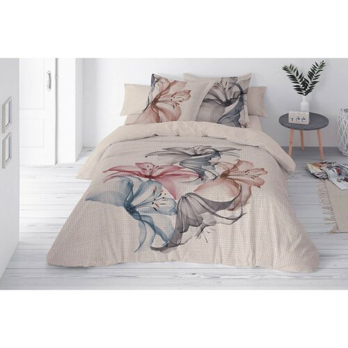 Pościel z mieszanki bawełny i lnu Lilie, 160 x 200 cm, 2 szt. 70 x 80 cm