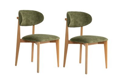 Lionte Green and Light Oak étkezőszék szett, 2 db