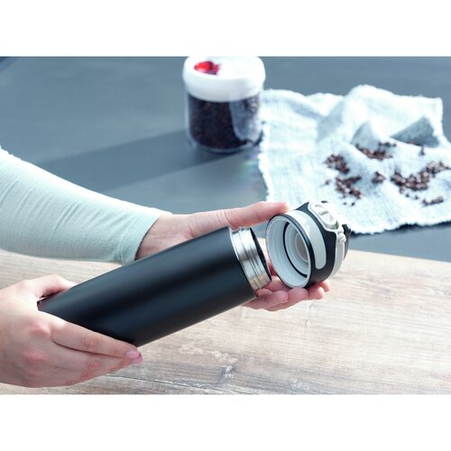 Termos Leifheit cu capac practic 600 ml, negru 03271