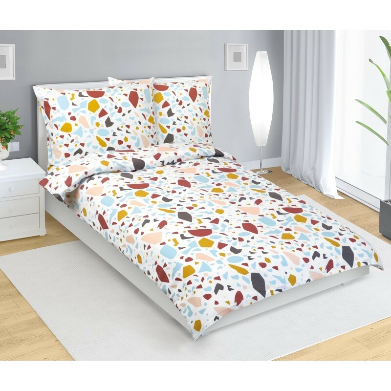 Bellatex Flanelové obliečky Mozaika, 140 x 220 cm, 70 x 90 cm