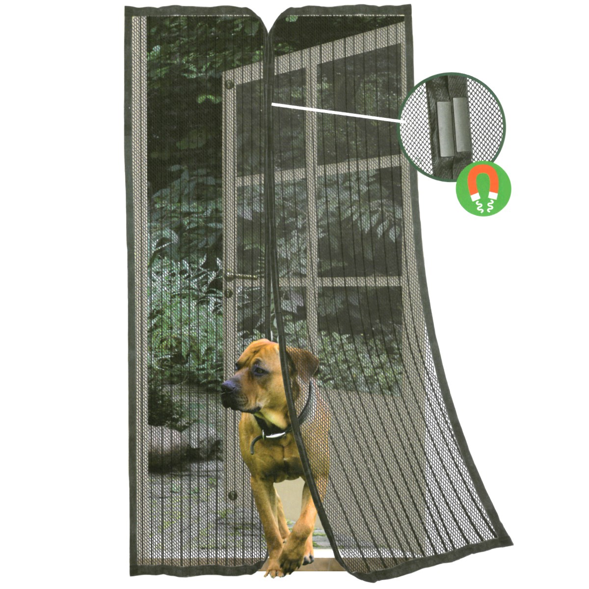 Moskytiéra s magnetmi, 2x 50 x 220 cm