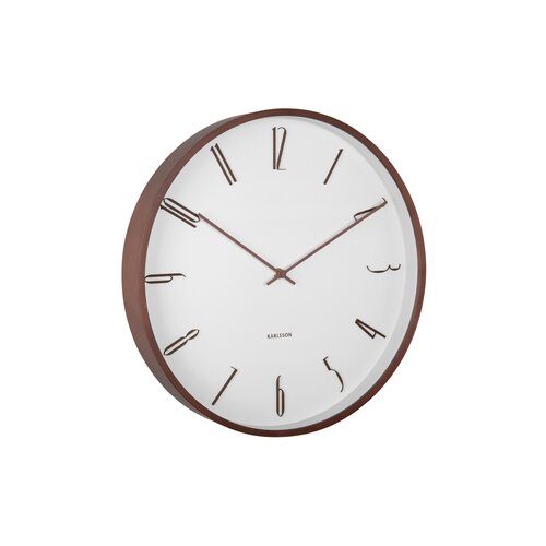 Karlsson 6014WH дизайнерські настінні годинникибілі, діаметр  40 см