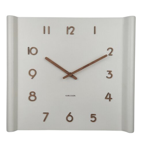 Karlsson 5960WH designové nástěnné hodiny 32 x 36 cm
