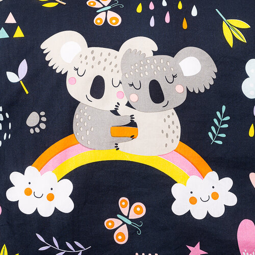 4Home Koala rainbow pamut ágyneműhuzat, 140 x 200 cm, 70 x 90 cm
