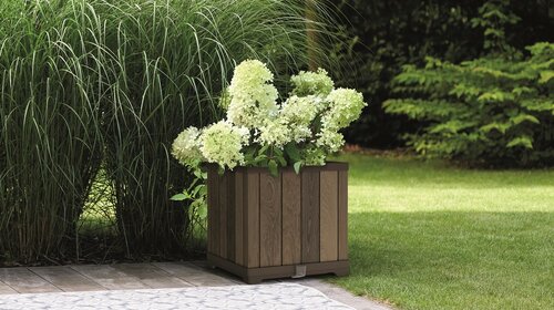 Квітковий горщик Keter Deco Square 45,5 × 45,5 ×45,5 см, коричневий