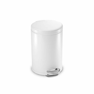 Simplehuman Pedálos kerek szemetes 4,5 l, fehér