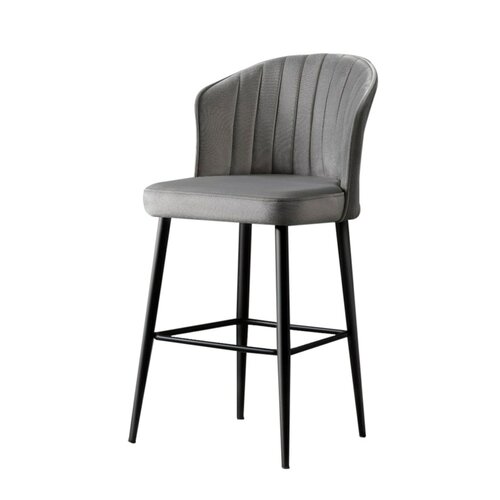 Set de scaune de bar Rubi Grey and Black, 2 buc.
