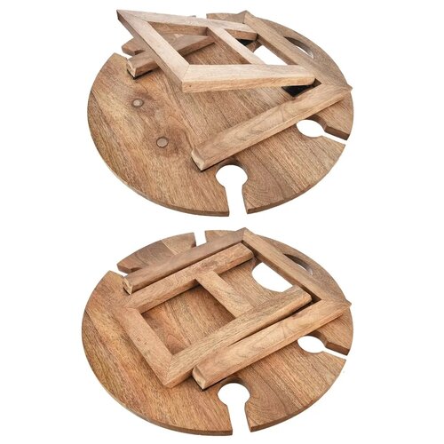 Orion Piknikový stolek/tác z mangového dřeva, 39,5x 24,5 cm