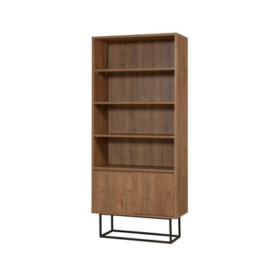 Knihovna Rea Black and Walnut