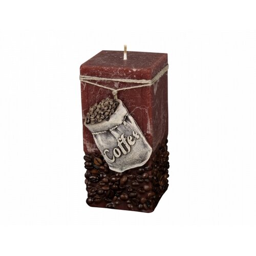 Dekorativní svíčka Coffee Bag hnědá, 14 cm