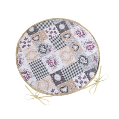 Bellatex Подушка для сидіння DITA кругла гладка  Patchwork love, 40 см