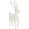 Decorațiune LED de sârmă Reindeer, de Crăciun, alb, 30 x 45 cm