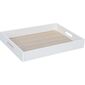 Set de tăvi de servire Stripes albe, 2 buc