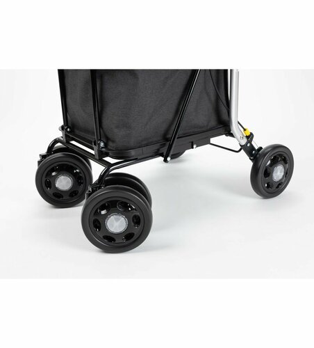 Cărucior de cumpărături Carlett Senior Comfort cu roți, 36 l, culoare rubin