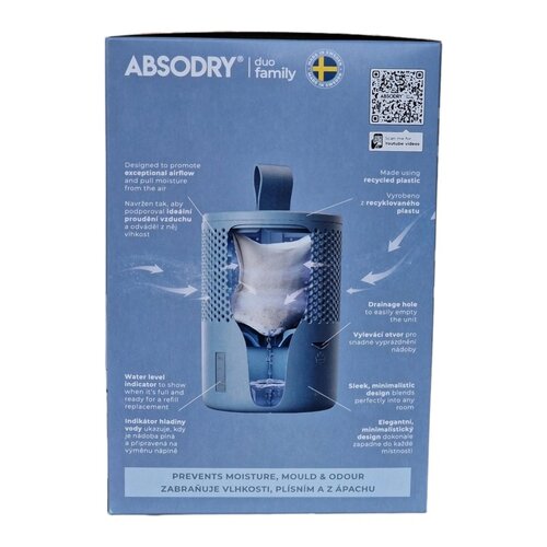 Everbrand Moisture Absorber Absodry Duo családizsák 6-sorozat, 50 m3-ig, kék színű