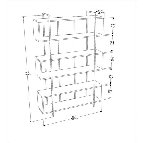 Biblioteczka Bruti Green and Gold