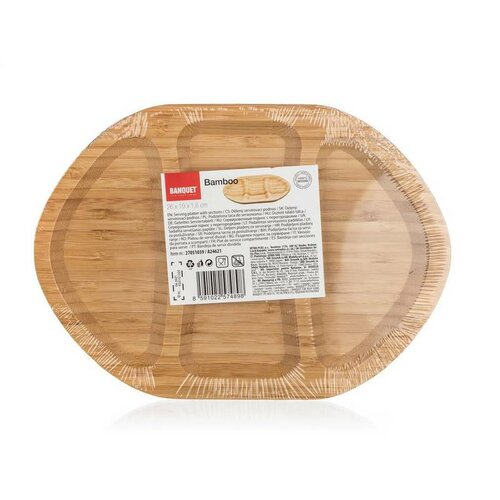 Tavă de servit Banquet BRILLANTE Bamboo, 26 x 19 cm