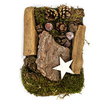 Potpourri decorativ cu mușchi, conuri de pin și lemne 150 g, natural Potpourri decorativ cu mușchi, conuri de pin și lemne 150 g, natural