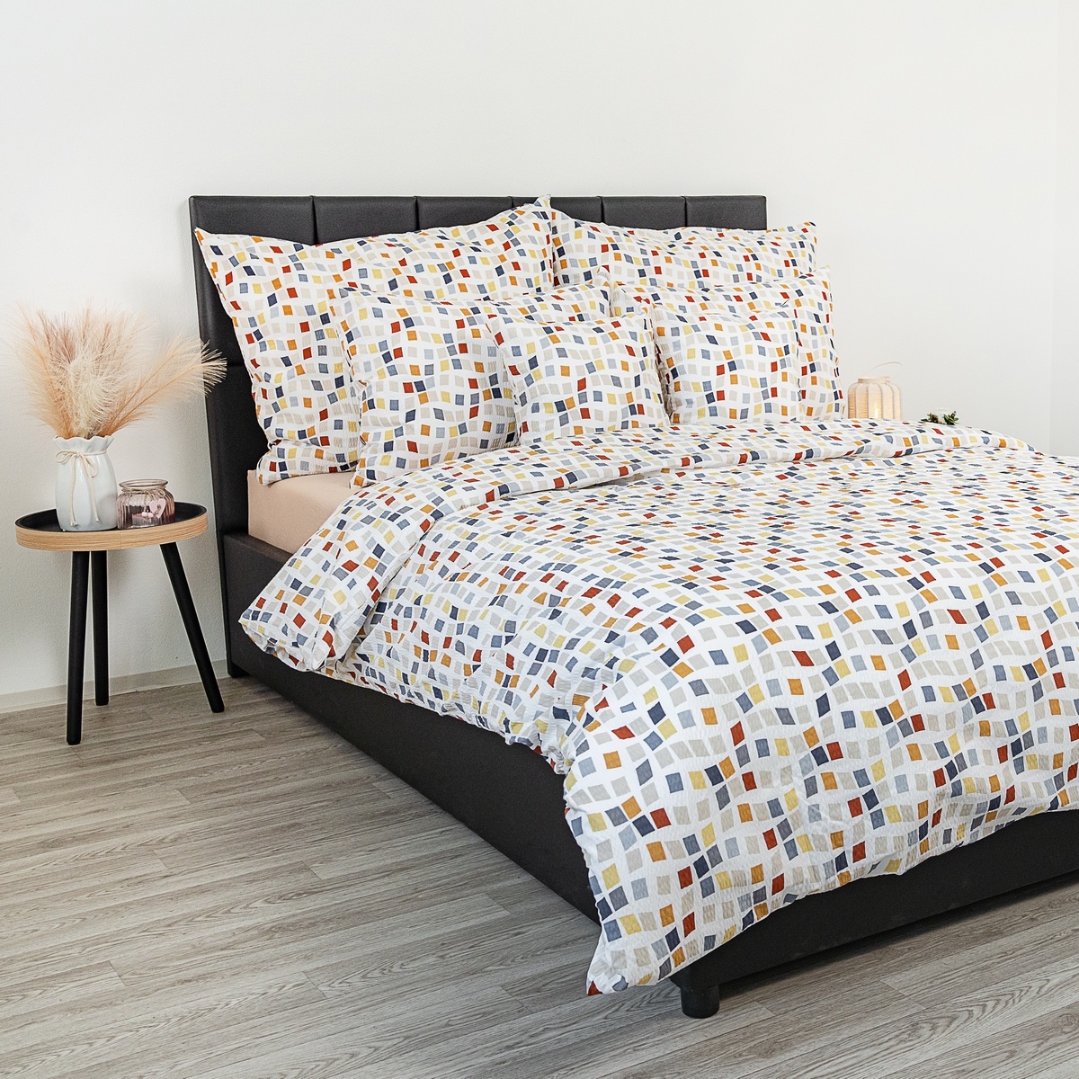 Kvalitex Pościel krepa Mozaika, 140 x 200 cm, 70 x90 cm, 140 x 200 cm, 70 x 90 cm