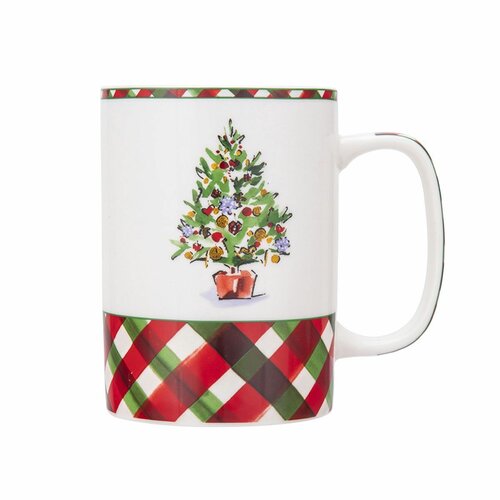 Altom Classic Christmas tree porcelán bögre, 380 ml