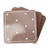 Tassenuntersetzer Dots grau, 10 x 10 cm, Satz von 6