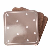 Tassenuntersetzer Dots grau, 10 x 10 cm, Satz von 6