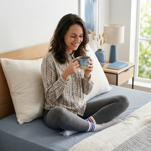 4Home Jersey-Bettlaken MAKO grau, 180 x 200 cm