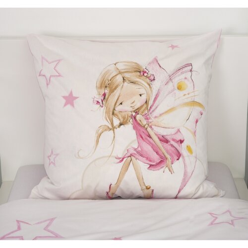 Herding otroška flanelasta posteljnina Fairy andBunny, 135 x 200 cm, 80 x 80 cm