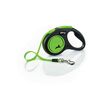 Flexi Lesă auto-înfășurabilă New Neon S, 5 m, 15kg, verde