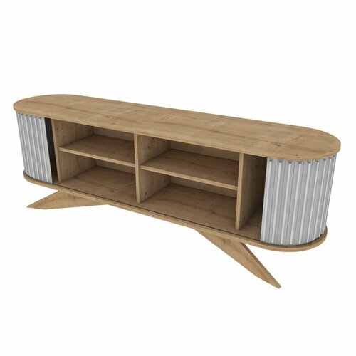 Stor Sapphire Oak and White TV-állvány