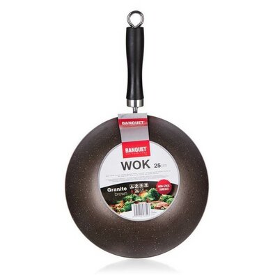 Banquet Pfanne WOK GRANITE Braun,25 cm
