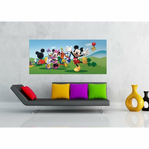 Fototapet pentru copii Mickey Mouse și prieteniisăi , 202 x 90 cm