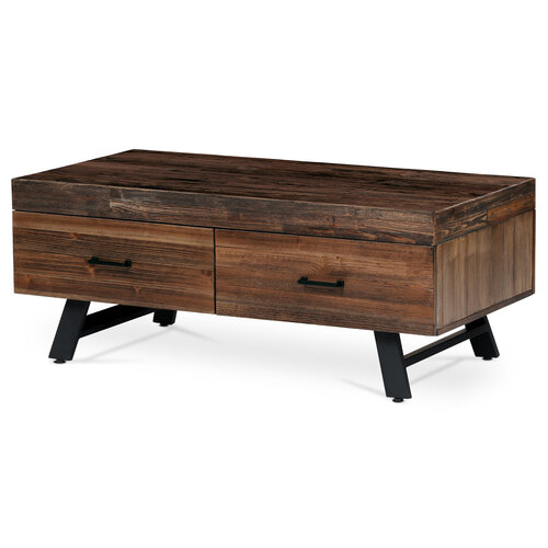 Masă de cafea din pin masiv, 120 x 60 x 48 cm