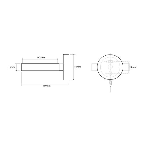 SAPHO XR001 Suport pentru uscător de păr X-Round,crom