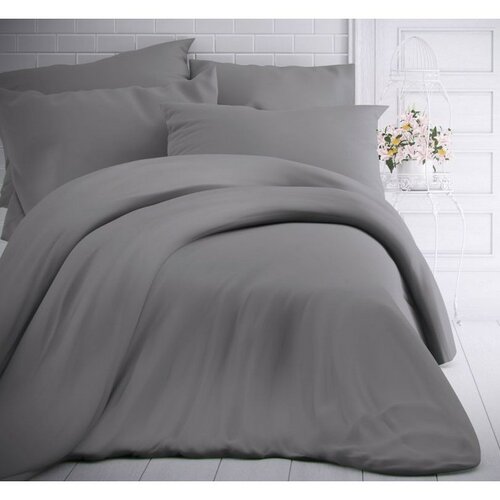Kvalitex Bavlněné povlečení světle šedá, 200 x 200 cm, 2 ks 70 x 90 cm