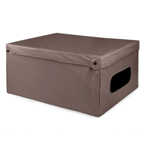 Compactor Cutie de depozitare pliabilă cu capac SMART, 50 x 40 x 25 cm, taupe