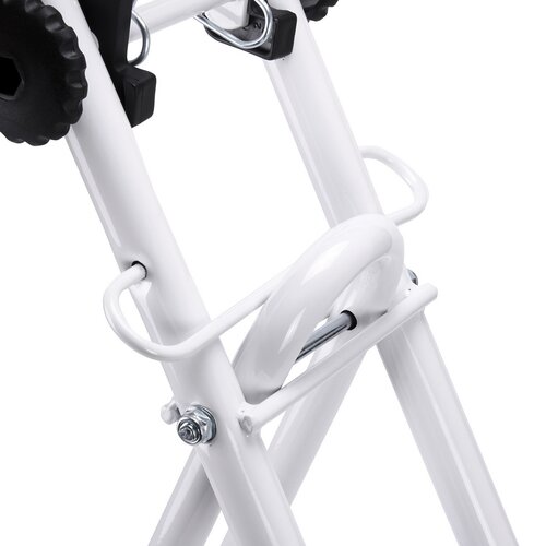 MSV Skladacia stolička na žehlenie nastaviteľná 43 x 62 x 97 cm, biela