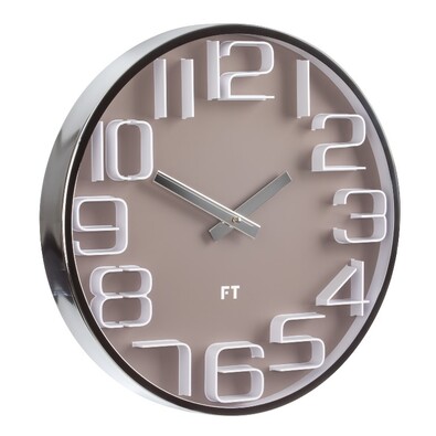Future Time FT7010BR Numbers Designové nástenné hodiny, pr. 30 cm