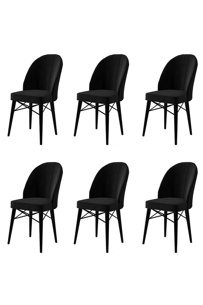 Ritim Black étkezőszék szett, 6 db, fekete akciós termékkép 1